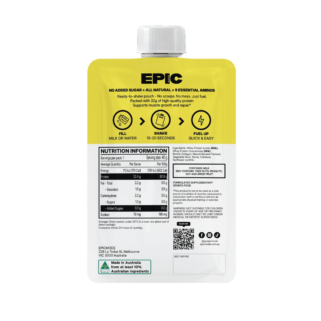 EPICMODE Protein Shake Pouch (Banana Smoothie)