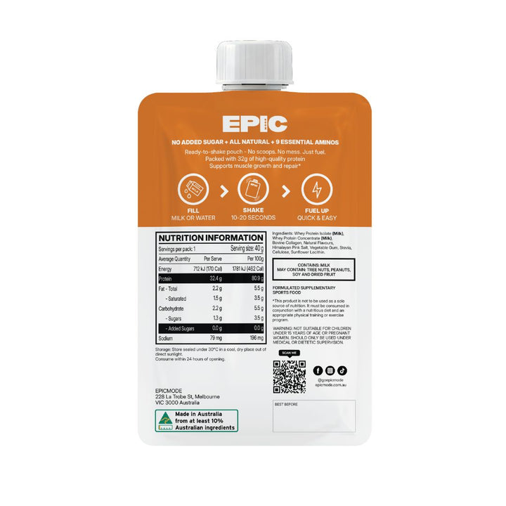 EPICMODE Protein Shake Pouch (Salted Caramel)